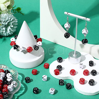 180Pcs 3 Colors Acrylic Beads OACR-PA0001-08-1
