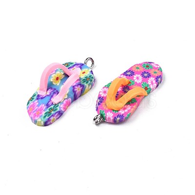 Handmade Polymer Clay Pendants X-PORC-S1007-48-1