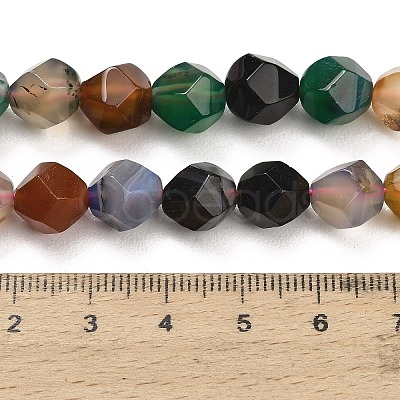 Natural Agate(Dyed & Heated) Beads Strands G-K425-B10-01-1