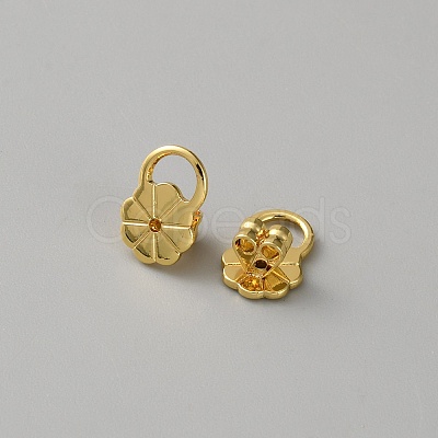 Brass Ear Nuts KK-WH0816-031G-01-1