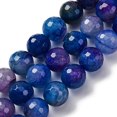 Natural Dragon Veins Agate(Dyed & Heated) Beads Strands G-K390-A08-01-1