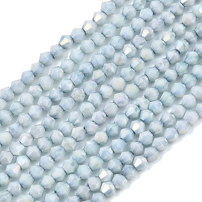 Electroplate Bicone Glass Beads Strands GL-T021-2.5x3mm-16-16-1