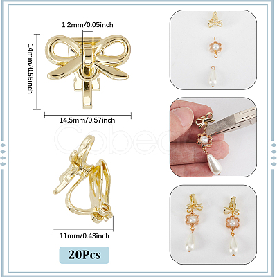 20Pcs Alloy Clip-on Earring Findings FIND-SC0013-67-1