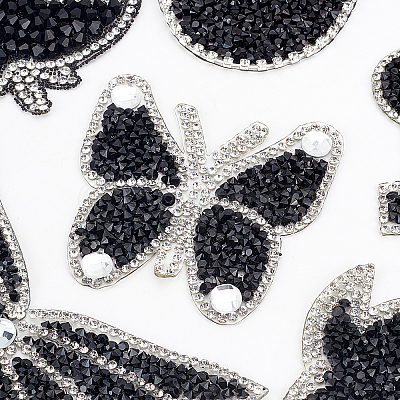 6Pcs 6 Style Glitter Hotfix Rhinestone DIY-FG0002-33-1