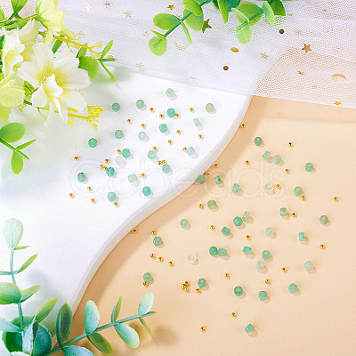 50Pcs Natural Green Aventurine Beads G-TAD0001-15B-1