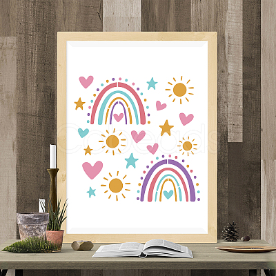 1Pc PET Hollow Out Drawing Painting Stencils DIY-MA0001-33D-1
