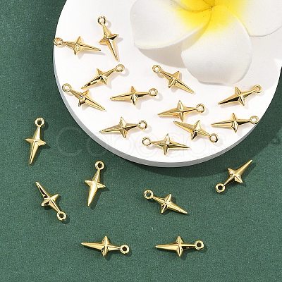 SHEGRACE Brass Star Charms XGR0167G-104G-1