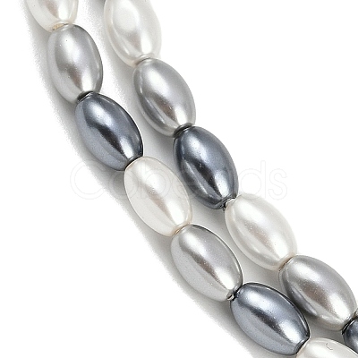 Electroplated Shell Pearl Beads Strands BSHE-H113-06C-02-1