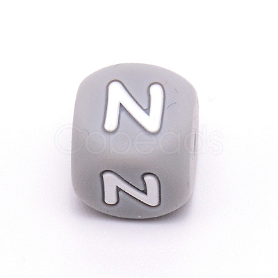 Silicone Alphabet Beads for Bracelet or Necklace Making SIL-TAC001-01A-N-1