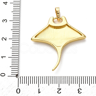 Brass Enamel Pendants KK-C119-08G-1