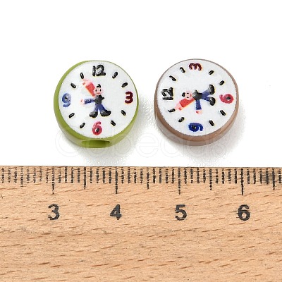 10Pcs Printed Opaque Acrylic Beads AC-CBA36B6-05-1