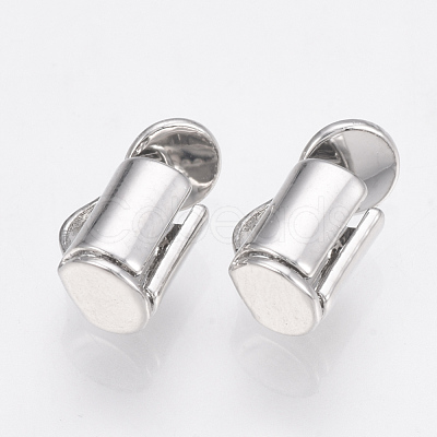 Brass Slide On End Clasp Tubes KK-Q747-11A-P-1