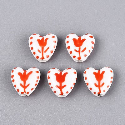Handmade Porcelain Beads PORC-Q005-10C-1