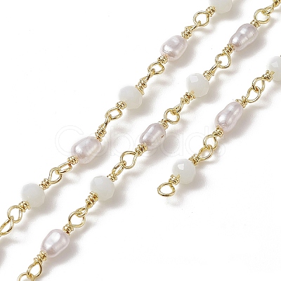 Handmade Plastic Pearl & Abacus Beaded Chains CHC-C026-27-1
