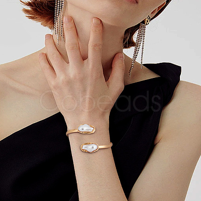 1Pc Iron Cuff Bangles BJEW-LP0005-02G-1