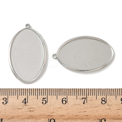 304 Stainless Steel Pendant Cabochon Settings STAS-D127-11P-1