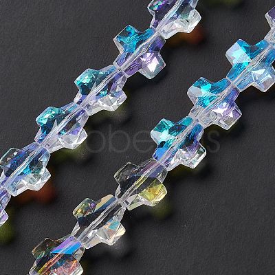 Faceted Glass Beads Strands EGLA-E030-01B-1