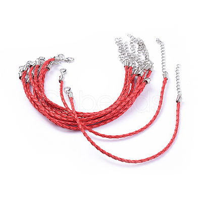 Trendy Braided Imitation Leather Bracelet Making BJEW-S076-001-1