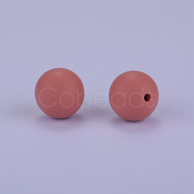 Round Silicone Focal Beads SI-JX0046A-76-1
