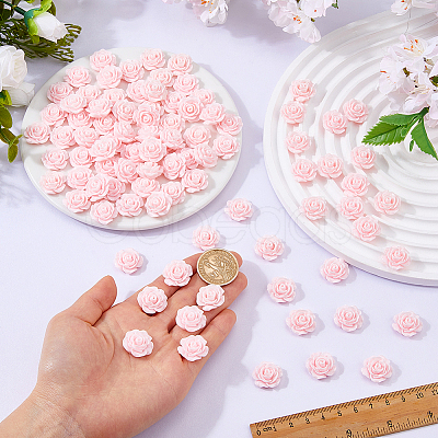 80Pcs Opaque Resin Cabochons RESI-DC0001-61C-1