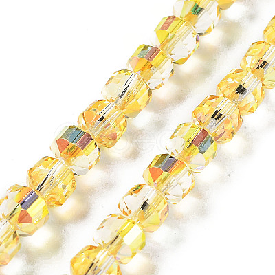 Electroplate Rondelle Glass Beads Strands EGLA-A036-09A-M-1