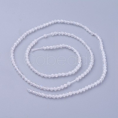 Natural Rainbow Moonstone Beads Strands G-F619-19-2mm-1