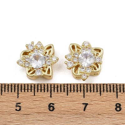 Brass Pave Cubic Zirconia Multi-strand Links ZIRC-F145-02G-02-1