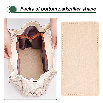 PandaHall Elite 4Pcs 2 Colors Felt Inserts Bag Bottom DIY-PH0013-32A-1