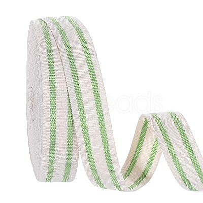 Cotton Stripe Pattern Ribbon OCOR-WH0078-550D-1