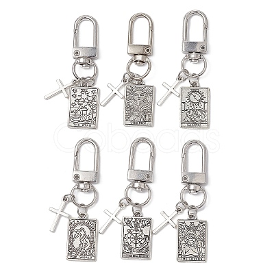 Alloy Tarot Pendants Decorations HJEW-JM01072-1