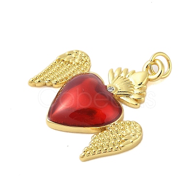 Rack Plating Brass Enamel Pendants KK-S380-33G-C-1