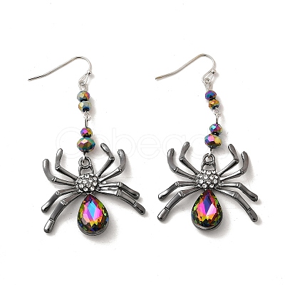 Alloy Plastic Dangle Earrings EJEW-P319-01B-01-1