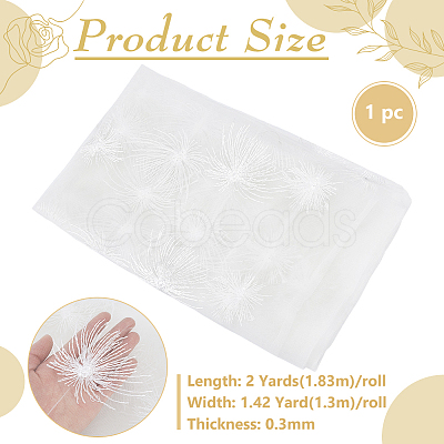 2 Yards Fireworks Pattern Polyester Gauze Fabric DIY-WH0308-944B-1