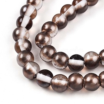 Baking Paint Transparent Glass Beads X1-DGLA-N011-6mm-09-1