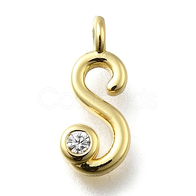 Brass Micro Pave Cubic Zirconia Pendants KK-B132-12G-S-1