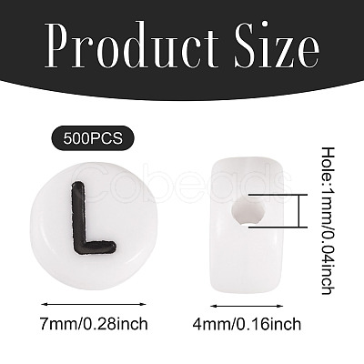 500Pcs Acrylic Beads SACR-TA0001-55L-1