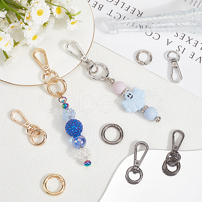 DIY Keychain Clasp Findings Kits DIY-SP0003-46-1