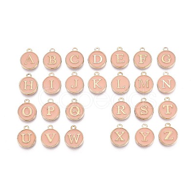 Initial Letter A~Z Alphabet Enamel Charms ENAM-Q437-04-1