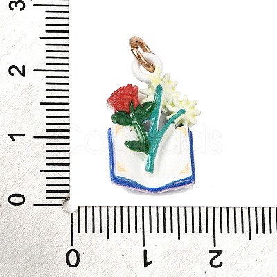 Spray Painted Alloy Pendants AL-CBAB1F7-01B-1