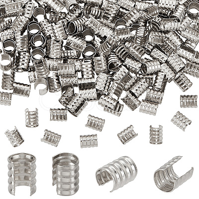 200Pcs Iron Folding Crimp Ends IFIN-GA0001-50A-1