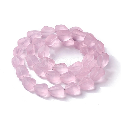 Transparent Frosted Glass Beads Strands LS-FGLA-S001-02G-1