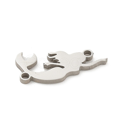 201 Stainless Steel Laser Cut Connector Charms STAS-R133-02P-05-1