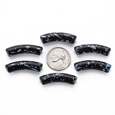 Opaque Spray Painted Acrylic Beads LS-MACR-S372-002F-B01-1