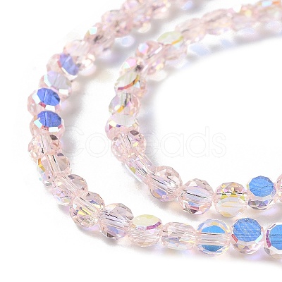 Transparent Electroplate Glass Beads Strands GLAA-Q099-A01-10-1