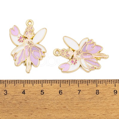 Rack Plating Alloy Enamel Pendants FIND-A040-08D-01G-1