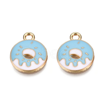 Eco-Friendly Zinc Alloy Pendants X-ENAM-R051-15-02G-NR-1