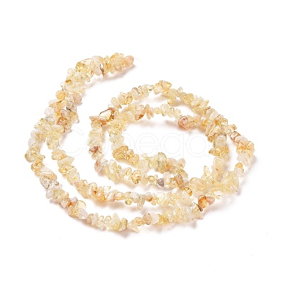 Natural Citrine Chips Beads X-F091-1