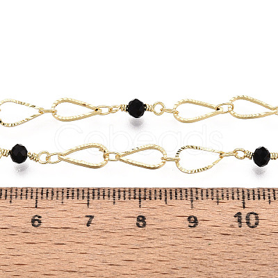 Handmade Brass Teardrop Link Chains CHC-T017-09-1