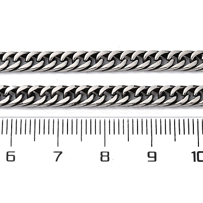 4.5MM 201 Stainless Steel Cuban Link Chain Necklaces NJEW-Q013-14C-1