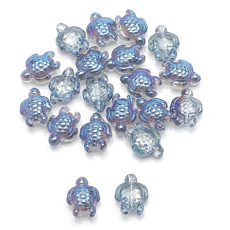 Electroplate Glass Beads EGLA-WH0003-04B-1